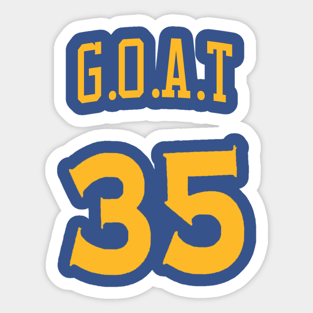 Kevin Anteater 'GOAT' Nickname Jersey - Golden State Warriors Sticker by xavierjfong